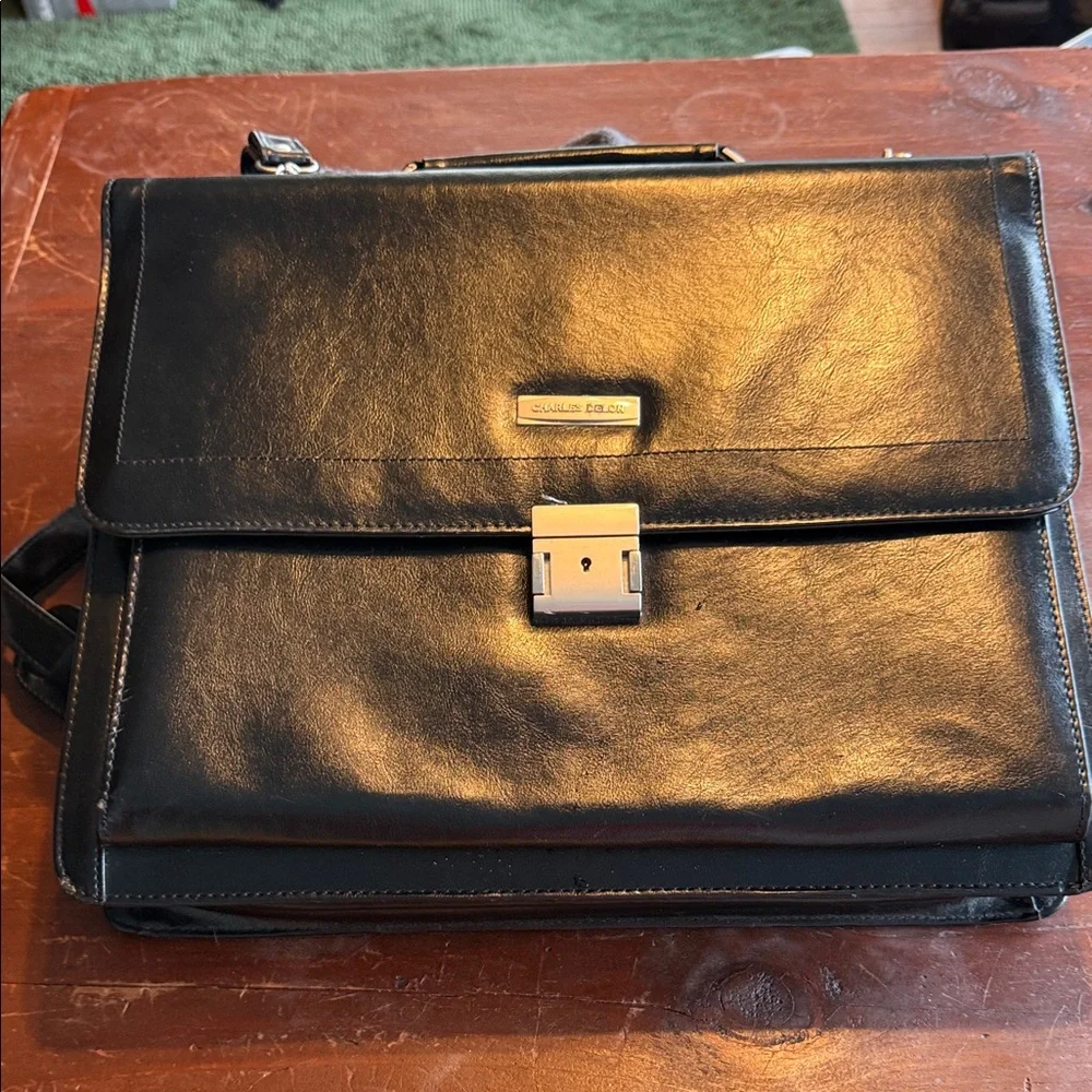 Black Leather Men's Bag